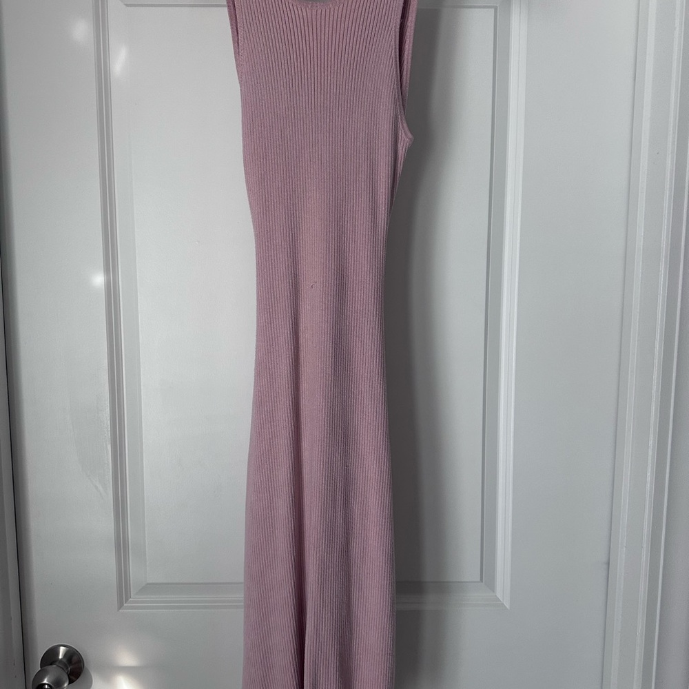 Sleeveless Pink Knit Dress